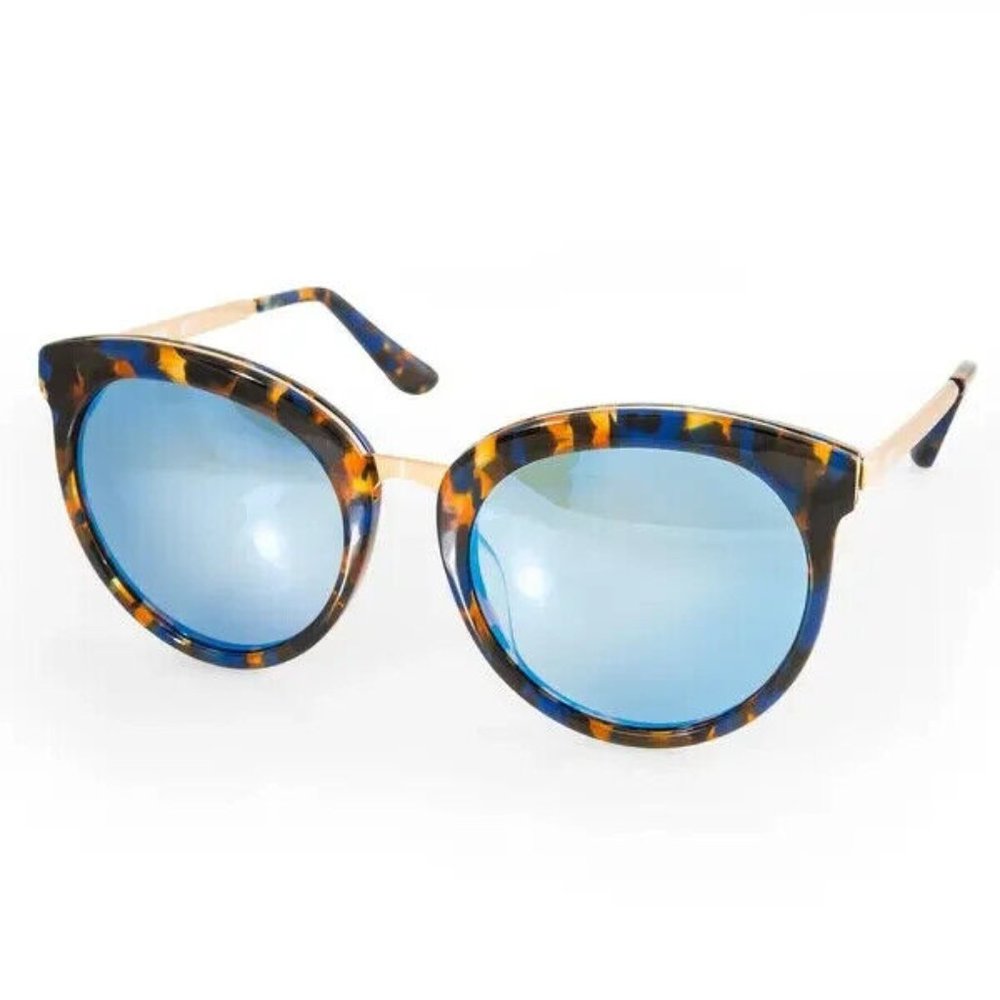 NWT AQS  Poppy Sunglasses In Light Blue/Multi